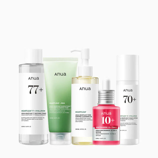 Anua - Glass Skin Full Routine Set